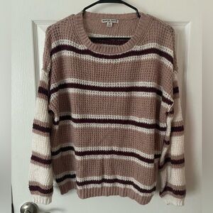 Gently Worn - Moral Fiber XL Light Striped Crewneck Sweater